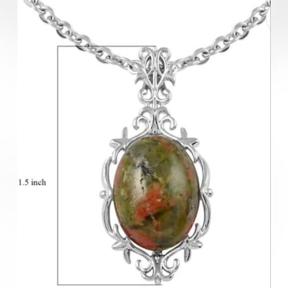 Unakite Pendant Necklace - Picture 9 of 15